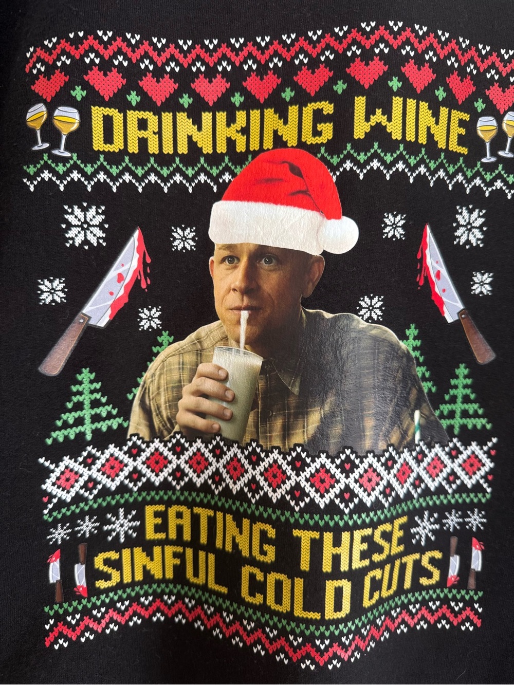 NWOT Ugly Christmas Sweater True Crime Core Ed Gein M